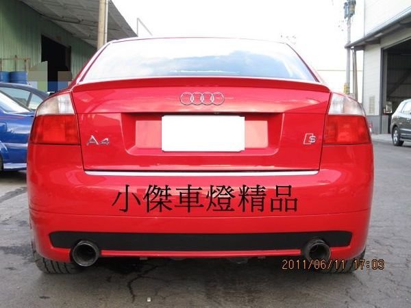 ☆小傑車燈精品☆全新AUDI A4-01-04 B6 8E OTG版後下巴PU材質就是要你好看