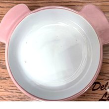 【🐱🐶培菓寵物48H出貨🐰🐹】寵物陶瓷碗貓咪印花食碗 水盆-寬臉貓口徑13cm 特價49元