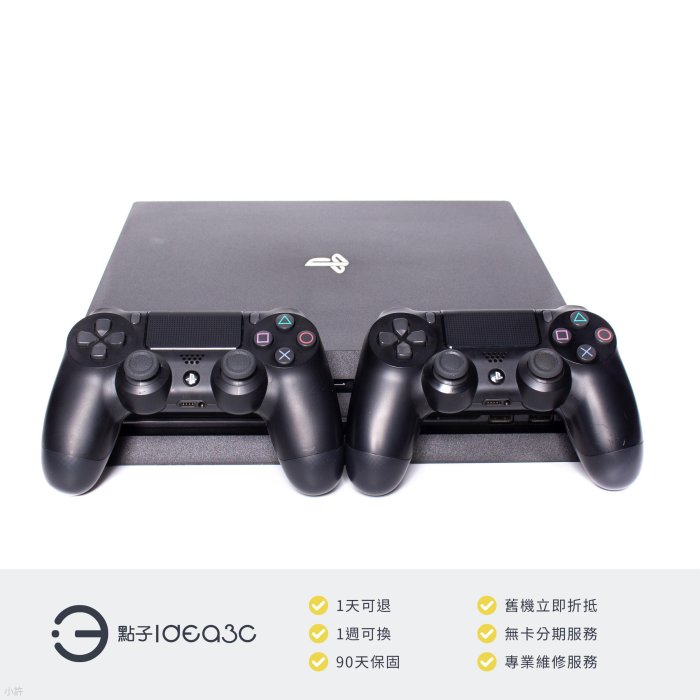 「點子3C」Sony PS4 Pro 1TB 極致黑【店保3個月】CUH-7117B 附原廠手把*2 版本：11.5.0 電玩遊戲機 DN056