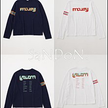 SaNDoN x『MOUSSY 』秋季彩色Q版設計90年代復古色 BRITPOP字母薄棉長袖TEE SLY 230916