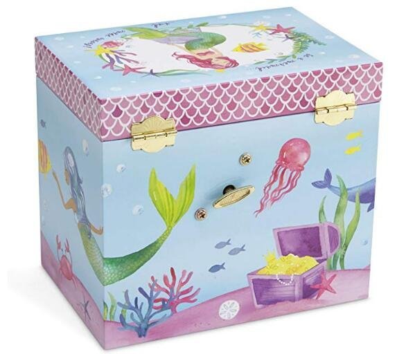 8542A 日本製 限量品 小鏡子飾品盒美人魚海洋造型音樂盒珠寶盒小朋友音樂盒飾品盒多層置物盒首飾盒送禮禮物