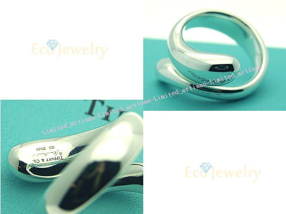 《Eco-jewelry》【Tiffany&Co】稀有款 雙淚滴戒指 純銀925戒指-二種尺寸~專櫃真品 已送洗