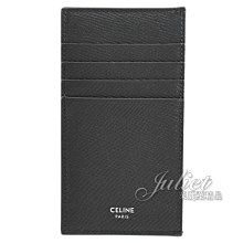 【茱麗葉精品】【全新商品 優惠中】CELINE 專櫃商品 燙銀LOGO簡約防刮隨身卡片夾.炭灰 現貨