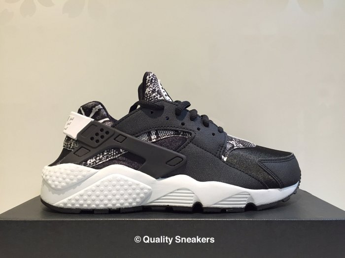 現貨 - Nike WMNS Air Huarache Run 黑武士 黑蛇 黑白 蛇紋 女段 725076 002