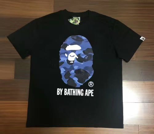 Bape日本bathing ape classic camo logo short迷彩猿人頭黑白色男女短袖T恤tee