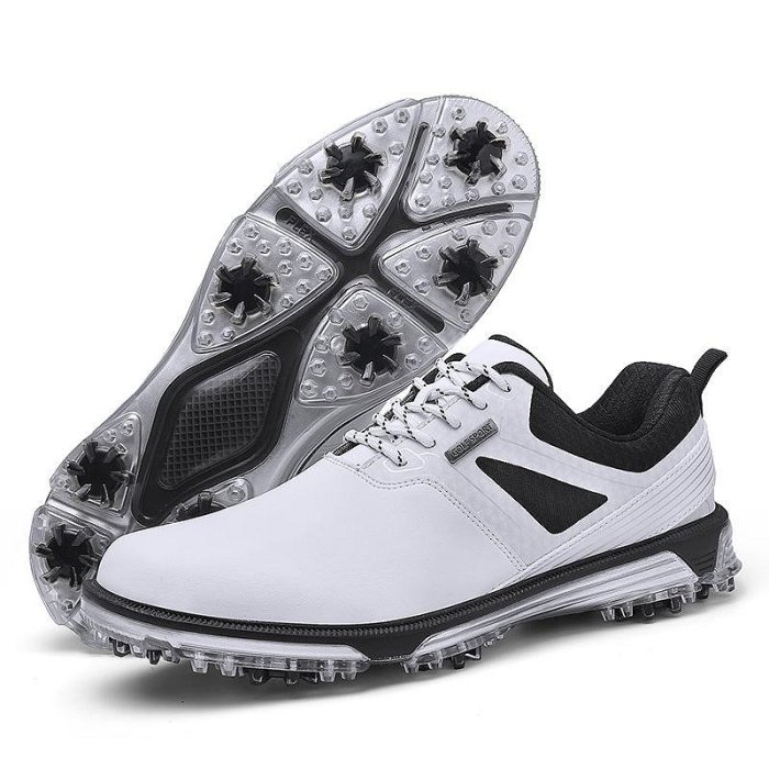 騎行鞋 運動鞋 X6跨境大碼男高爾夫球鞋帶釘防水運動休閑高爾夫球鞋