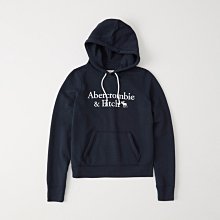 【A&F女生館】☆【Abercrombie&Fitch品牌LOGO刺繡連帽T恤】☆【AFG005B1】(S)