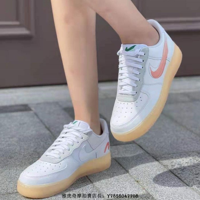 Nike Air Force 1 FlyLeather 白色 手繪 塗鴉 百搭 防滑 低幫 滑板鞋 DB3598-100