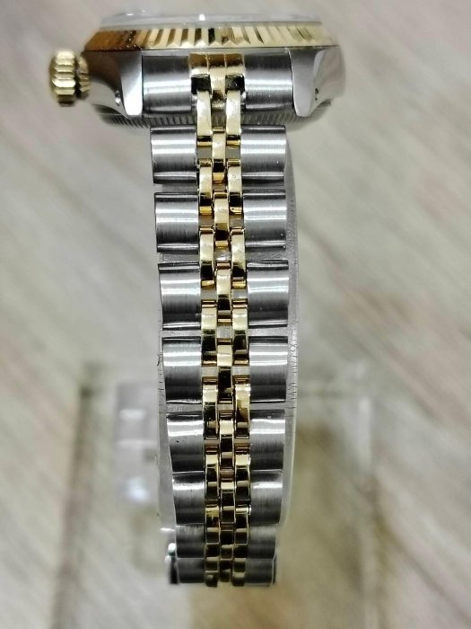 鑫泰典精品 勞力士ROLEX 69173 半金 半紅蟳 女錶 特殊藍色漸層十鑽面盤