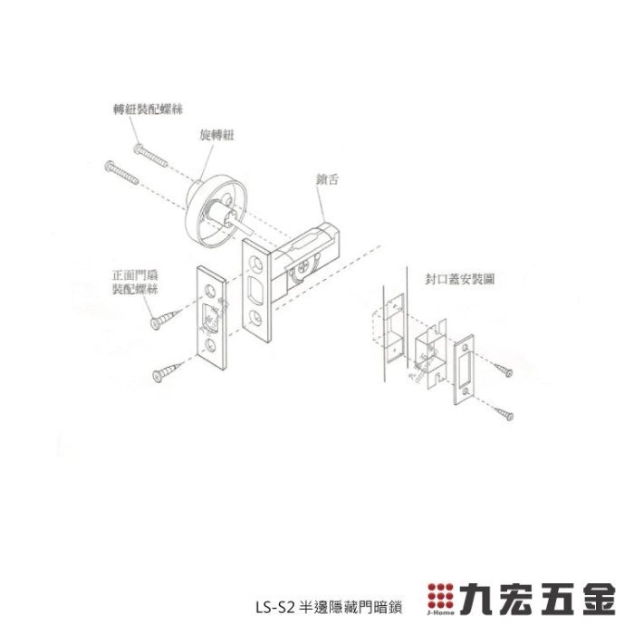 含稅價)九宏五金行○→LS-S2 半邊鎖/ 隱藏鎖輔助鎖| Yahoo奇摩拍賣