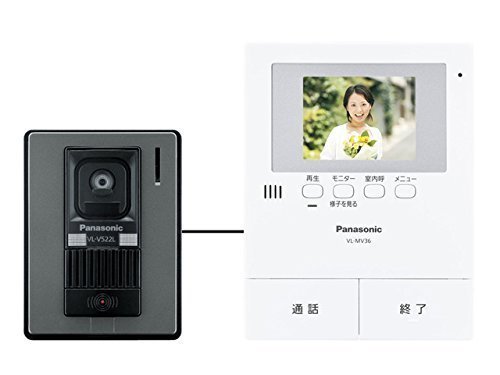 **驚安店**日本原裝 Panasonic VL-SV36KL 視訊門鈴 對講機 廣角鏡頭 自手動錄影 夜間 防盜 監視