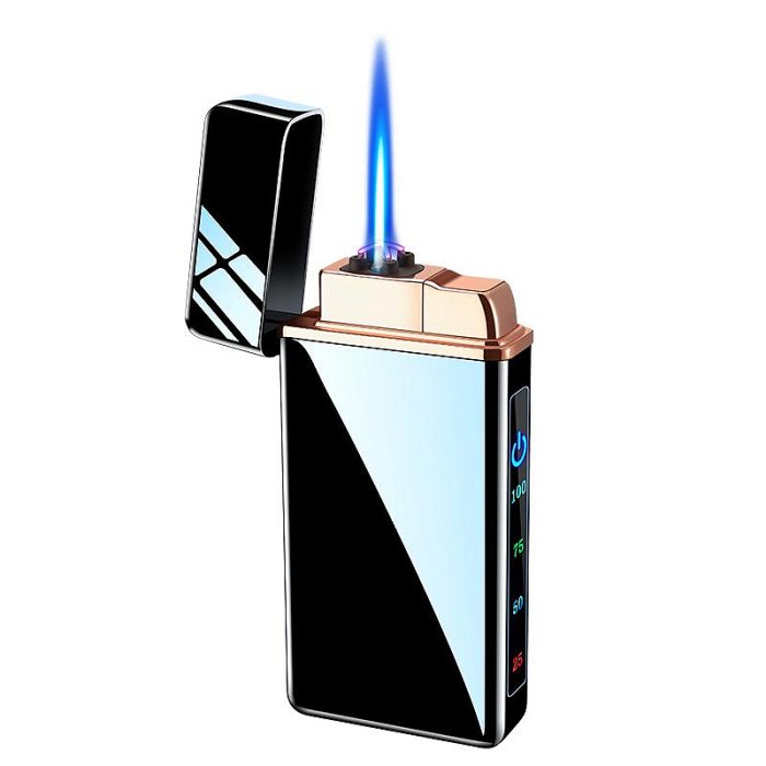 ZORRO/佐羅高檔送男友禮物防風打火機充電充氣兩用藍焰直沖創意個