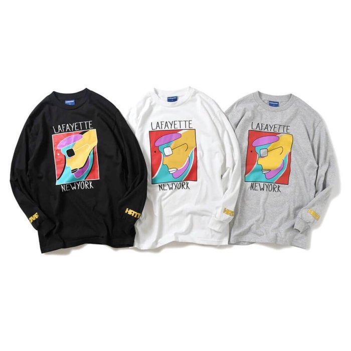 { POISON } LAFAYETTE RADIO RAHEEM LOVE HATE L/S TEE 經典圖像長TEE