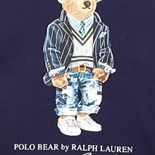 Ralph Lauren POLO 限量polo熊 幼童款 印花 薄帽T 現貨 藍色 7T