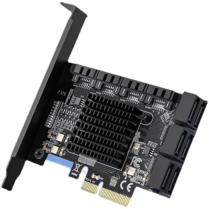 PCI-E轉SATA3.0硬盤擴展卡群暉NSA卡轉接卡2/4/6/10/16RAID直通卡