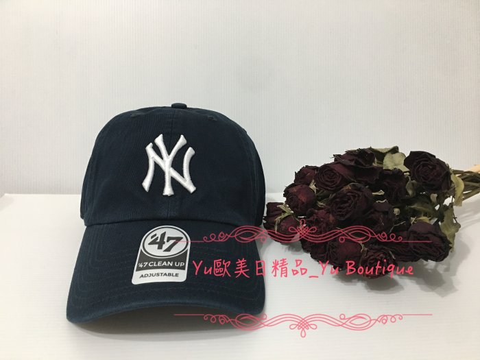 Yu歐美日精品~全新正品NEW YORK YANKEES 47 BRAND 洋基老帽限量 孫芸芸 著用款 深藍 現貨