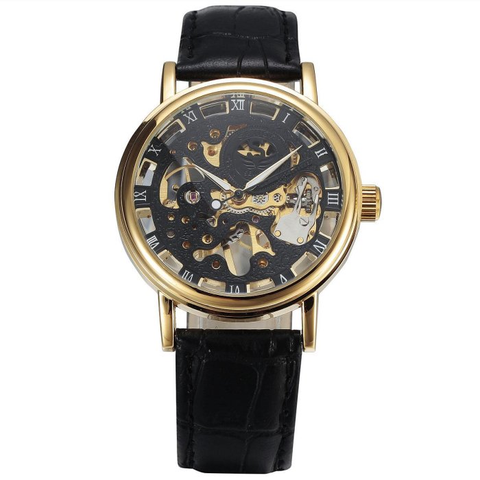 現貨男士手錶腕錶SEWOR斯沃奇 時尚鏤空透底男士機械錶皮帶腕錶手動機械錶