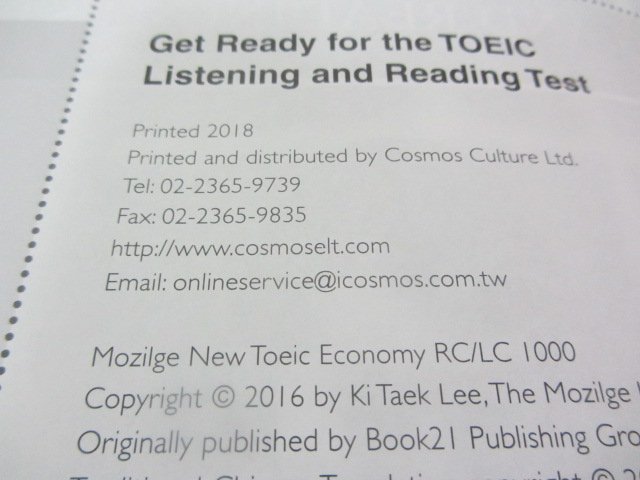 GET READY FOR THE TOEIC Listening and Reading TEST(附MP3)》