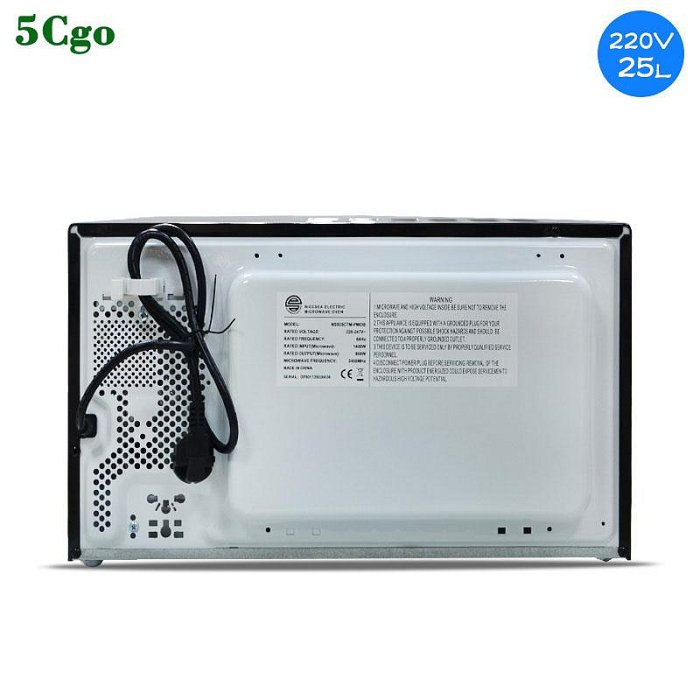 5Cgo【宅神】新款220V 60HZ微波爐臺灣專用出國船用微鍋爐大容量25L家用機械旋轉式光波爐t563239365481