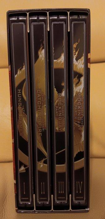 (現貨,全新僅拆,正版4K UHD+BD藍光8碟鐵盒套裝)飢餓遊戲1-4集四部曲The Hunger Games Collection