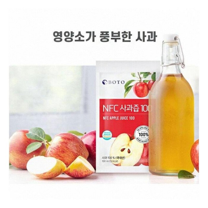 韓國 BOTO 100%蘋果汁 (100ml*30包)/盒【特價】§異國精品§