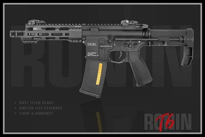 【原型軍品】全新 II KWA KSC 雙彈匣版本 RONIN T6 PDW 電動槍 AEG2.5 全金屬