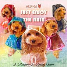 【🐱🐶培菓寵物48H出貨🐰🐹】Ailuspet》透明寵物狗狗雨衣顏色隨機 特價299元