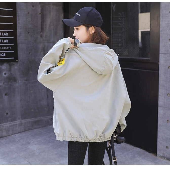 女棒球外套 夾克 2020新款春秋女裝外套女學生韓版寬松夾克風衣秋款ins工裝外套薄