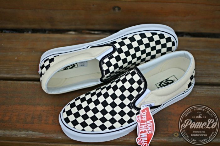 柚子的拍賣 VANS CLASSIC SLIP-ON 基本款 黑白 棋盤格 格紋 懶人鞋 男女鞋 VN000EYEBWW