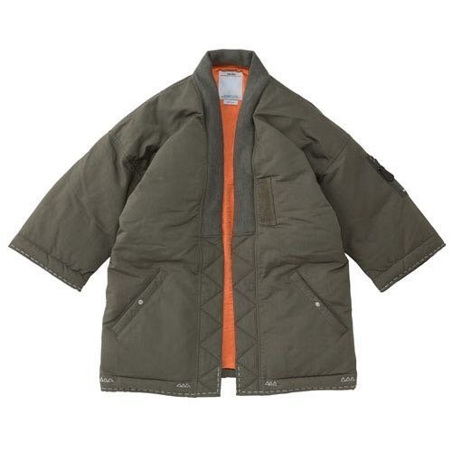 VISVIM SANJURO KIMONO DOWN JKT 17AW OLIVE SIZE:2 道袍和服| Yahoo