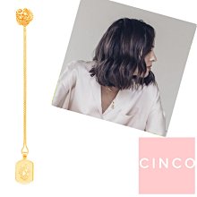 CINCO 葡萄牙精品 AIMEE NECKLACE 925純銀鑲24K金 硬幣項鍊 跳動之心 滑球可調式