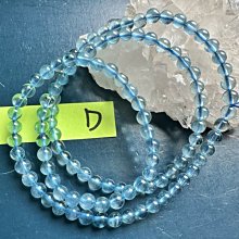 小極品-濃郁中海藍 海藍寶4.9-5.2mm++（三圈）多圈手珠手鍊DIY串珠隔珠能量項鍊•點點水晶•