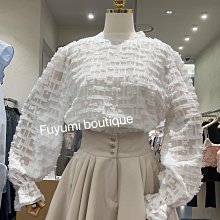 *~fuyumi boutique~*100%正韓 24S/S 微透感造型上衣 粉橘/白/黑