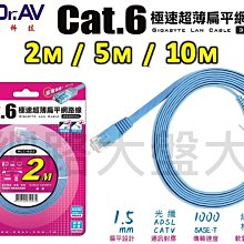 #網路大盤大# 聖岡 Cat.6 極速超薄扁平網路線 5米 扁平網路線 高速網路線 RJ45 32AWG