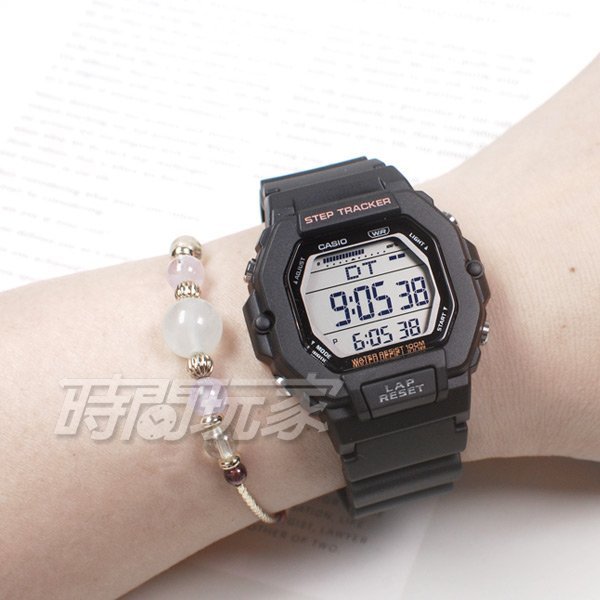 CASIO卡西歐 LWS-2200H-1A 專為跑者設計 運動 休閒電子錶 女錶 男錶 學生錶 黑色【時間玩家】