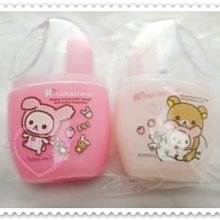 小花花日本精品♥Hello Kitty 拉拉熊懶妹臉頭造型桃色旅行用好攜帶牙刷膏組/漱口杯34026601