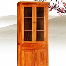 【設計私生活】柚木實木2.7尺可卡書櫃、書櫥-自然風(免運費)234