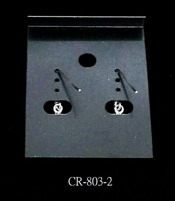 CR-803 純銀桃心型(9MMX16MM)鑲紫色貓眼石圓珠(6MM)+魚耳鈎耳環