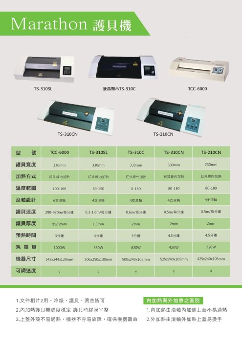 永綻* Marathon TS-310SL  A3鐵殼護貝機【免運費】A3金屬外殼、4支熱滾輪、護貝冷裱，紅外線內加熱