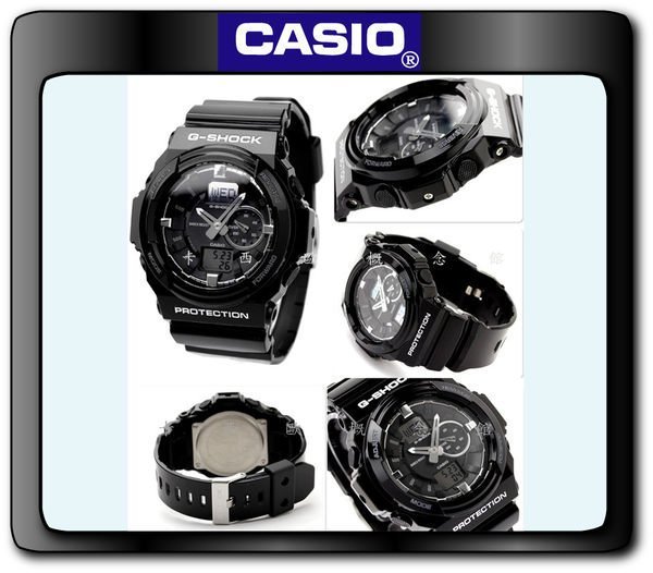 【卡西歐概念館】G-SHOCK '12"06 熱夏新款 GA-150BW (酷黑銀) GA-150 亮皮進化延伸款