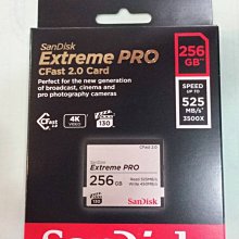 SanDisk Extreme PRO CFast 2.0 256GB 記憶卡 VPG-130 525MB/s 公司貨 SDCFSP