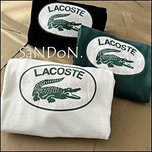 SaNDoN x『Lacoste』立體印花設計復古圖騰設計連帽口袋大學TEE 231130