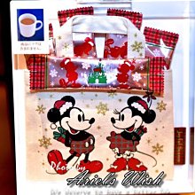 Ariel's Wish-日本Tokyo東京迪士尼紅色聖誕節系列-米奇米妮雪人手提包小提袋化妝包收納袋-絕版品不含食品