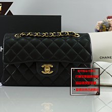 優買二手精品名牌店 CHANEL A01113 黑色 羊皮 金鍊 23 COCO 肩背包 CF23 FLAP 全新全配