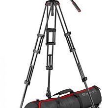 MANFROTTO MVK504TWINGC 專業錄影腳架套組(含504雲台+雙管碳纖維三腳架帶地置伸展器)【正成公司貨