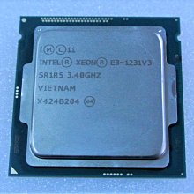 ~ 駿朋電腦 ~  Intel Xeon E3-1231v3 SR1R5 3.4GHZ 1150腳位 附風扇 $1500