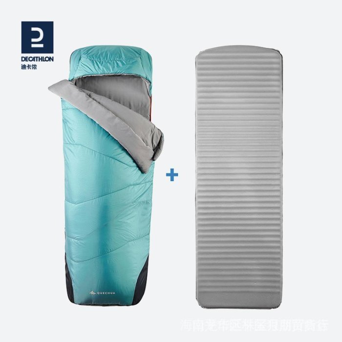 戶外充氣墊 防潮墊 迪卡儂自動充氣床墊睡袋二合一露營旅行室內加厚午休保暖單人ODCF YXIJ-master衣櫃1