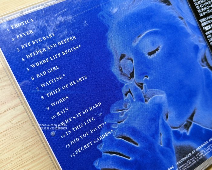 日版CD！附側標 Madonna 瑪丹娜 Erotica (WPCP-5000) Fever Bye Bye Baby