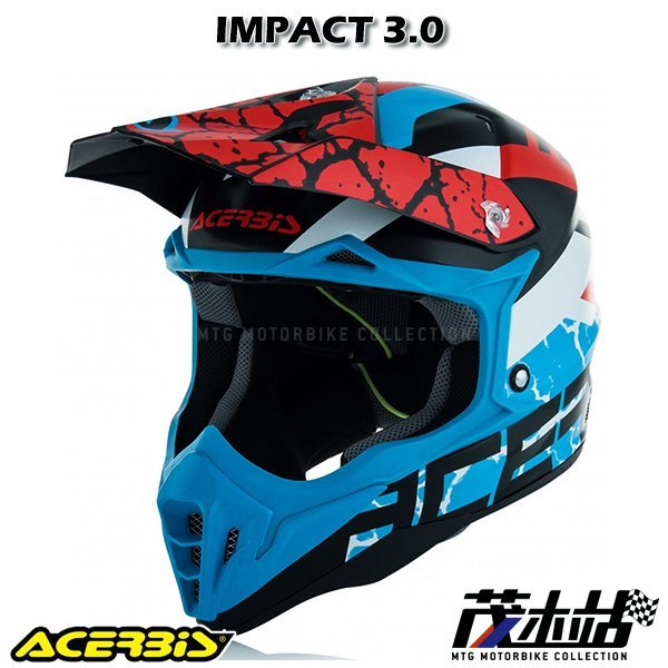 ❖茂木站 MTG❖ 義大利 ACERBiS IMPACT 3.0 越野帽 林道 滑胎 下坡車 全罩 安全帽。黑藍316