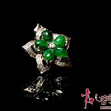 ＊奢華大道國際精品＊【J1008】4.96ct 天然祖母綠花朵造型鑽墜